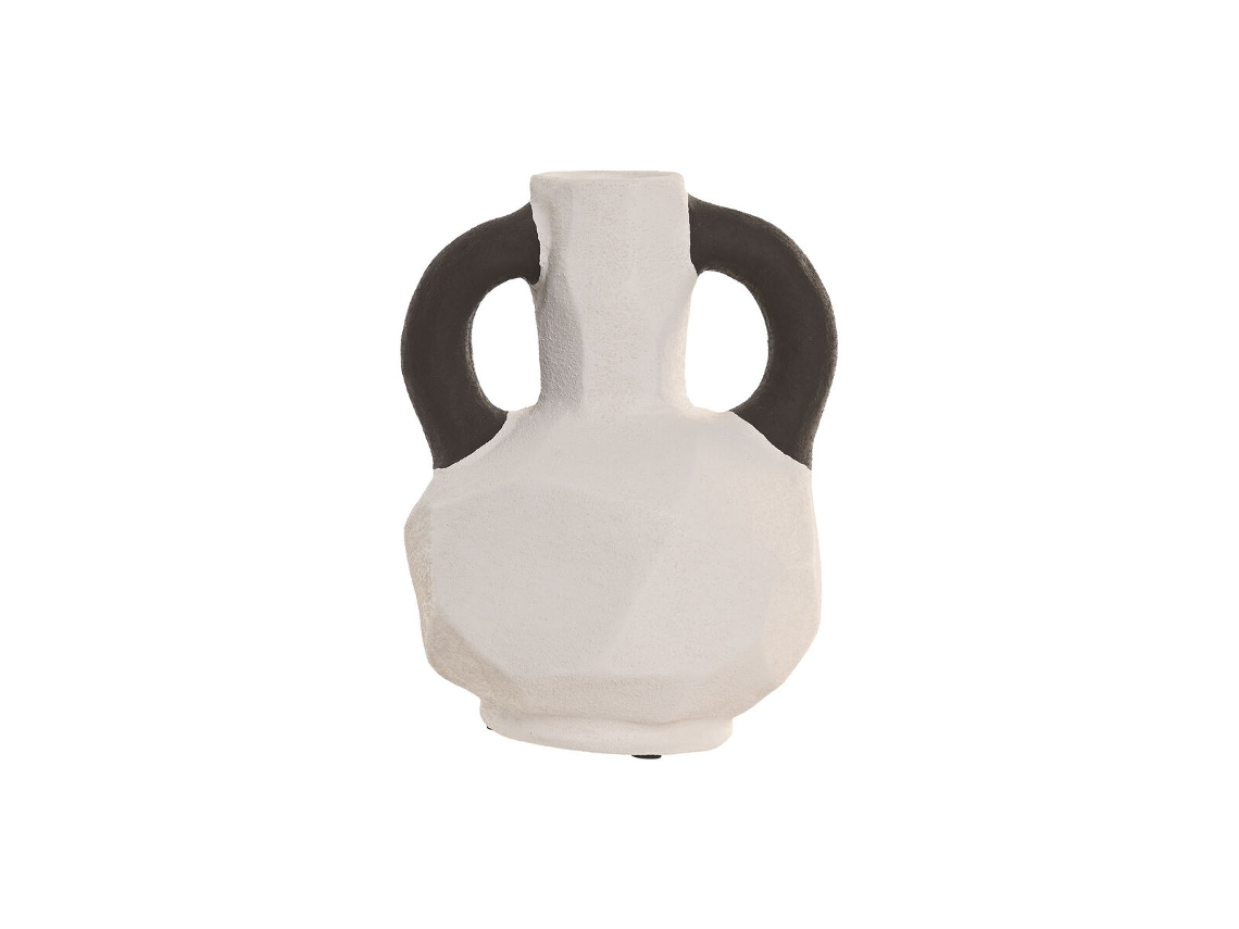 Vaso Home Esprit Branco Cinzento Grés 14 X 14 X 19 Cm