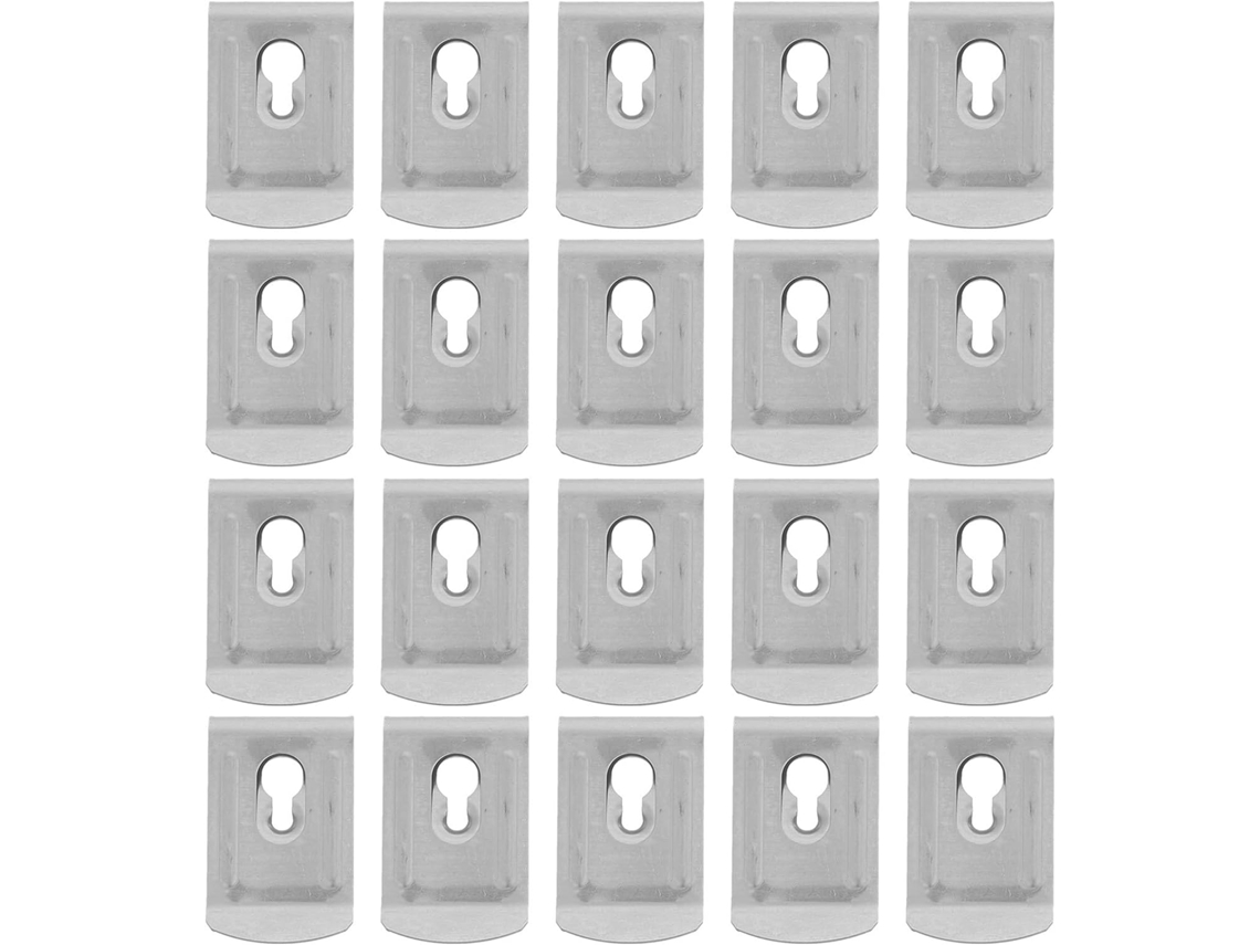 20 Suportes Metálicos Para Fita Métrica Presilhas De Aço Inoxidável