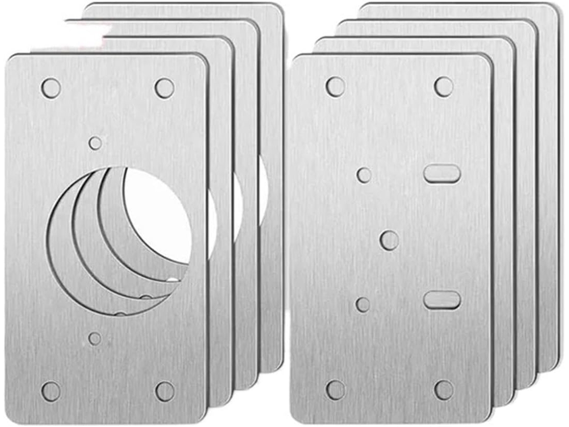 Placa De Reparo Dobradiça, Placa De Reparo Dobradiça Em Aço Inoxidável 2 4 10 Peças Prata 90x47mm Móveis Armário A