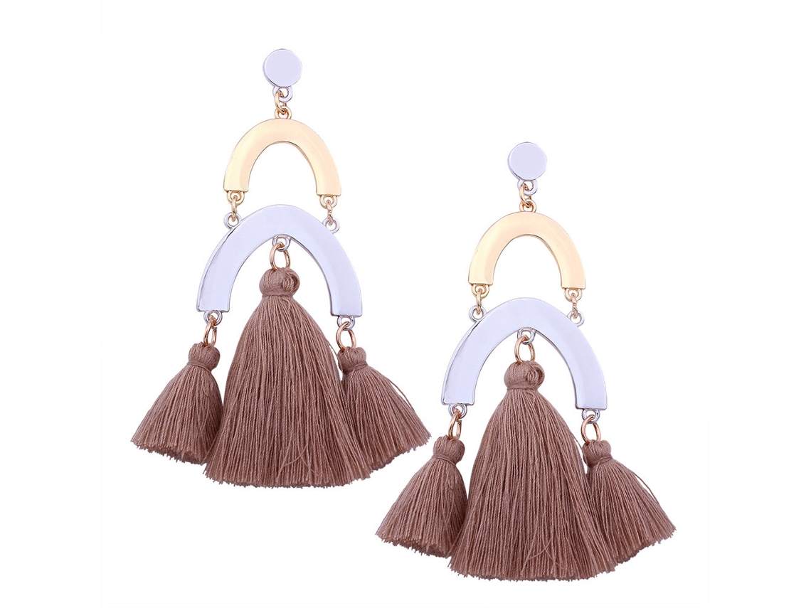 Brincos Pendentes Étnicos Elegantes Com Tiras