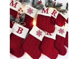 Meias De Natal, Meias De Natal, Decorações De Natal Para O Próximo Ano, Sacos De Doces Duráveis ​​de Alta Capacidade, Decorações Brancas Olysi Shop