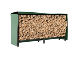 Suporte externo para toras com cobertura de PE, base elevada, 200x36x99cm, preto