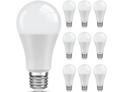 Lâmpada Led, 10 Unidades, Base E27, 60w, 9w, 220v, 240v, 6500k, Intensidade Regulável, Para Uso Residencial, Comercial E Manutenção Elétrica