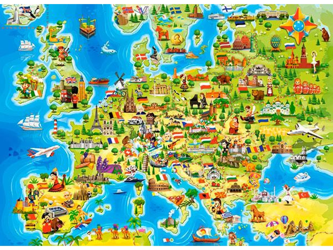 Puzzle Castorland Mapa Da Europa 100 Peças