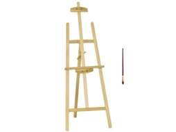 Cavalete De Pintura Madeira De Pinho Cor Cor De Madeira Natural 51.5x71.5x134.5 Cm Homcom