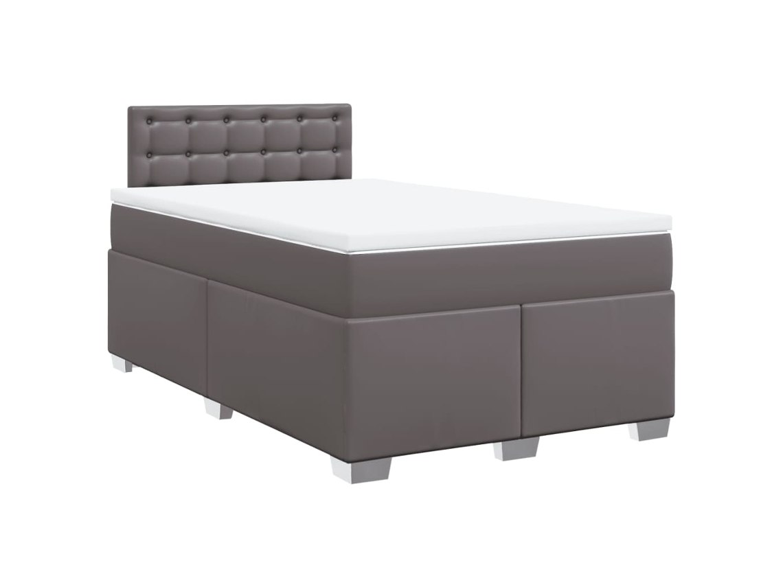 Box Spring Bed, Box Spring Beds Vidaxl Cinzeto Couro Artificial (120 X 200 Cm)