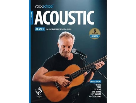 Livro ROCKSCHOOL Acoustic - Grade 6 2019 (Para Guitarra Acústica - Idioma: Inglês)