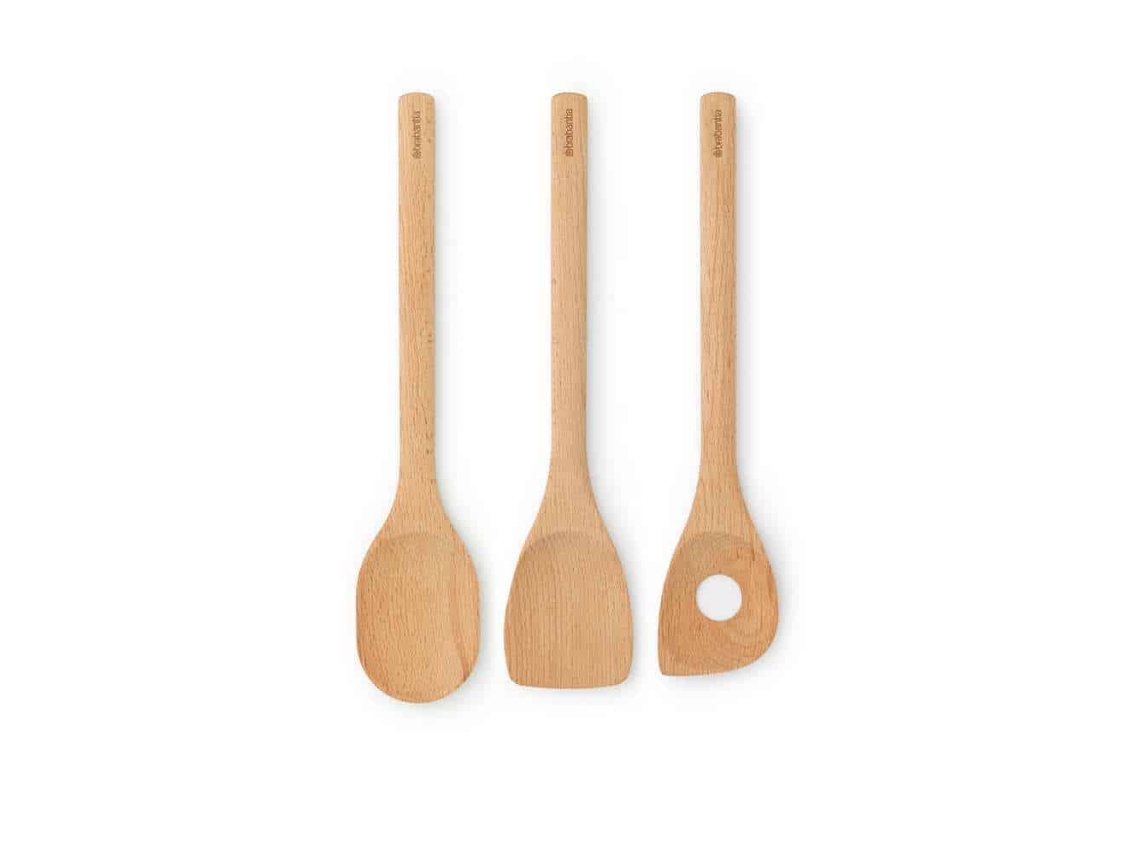 BRABANTIA Perfil Linha Utensílios de Cozinha de Madeira 3 Peças