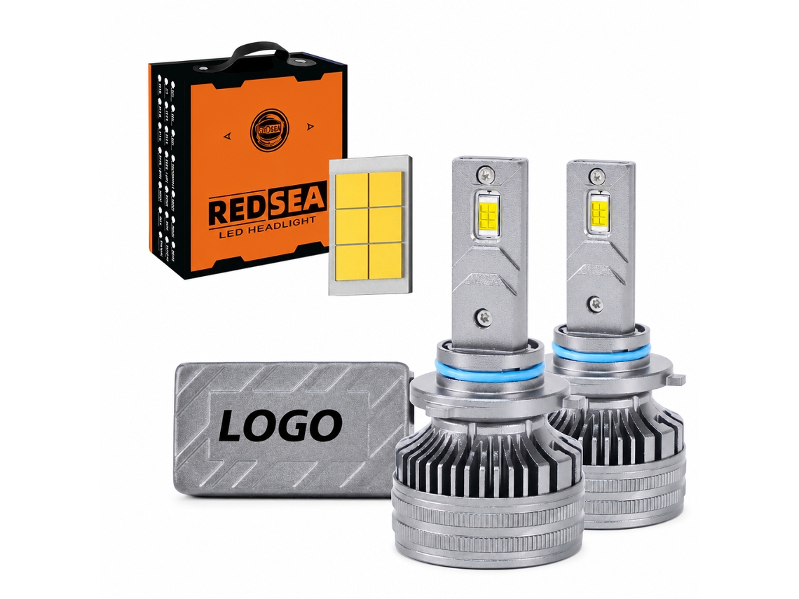 Lâmpada Led Para Farol Automóvel R4 H13 6000 K Prateada Redsea