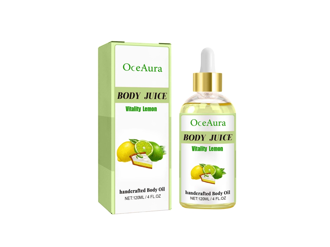 Óleo Corporal Oceaura Limão Hidrata Nutre Firm e Alivia Cansaço com Aromaterapia Vegetal