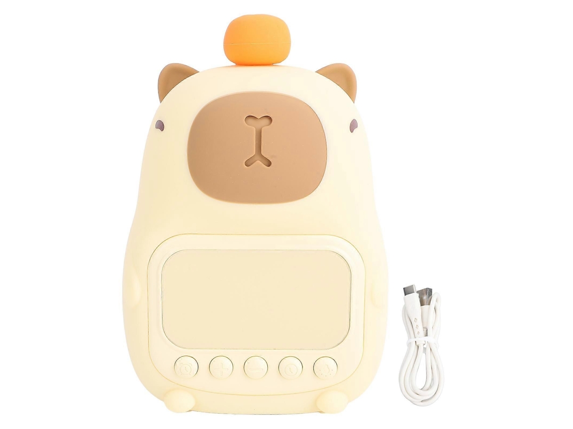 Despertador Infantil com Luz Noturna e Função de Regulagem Intensidade, Design Fofo Capivara, Ideal para o Quar To Crianças Bebês. GOKOCO