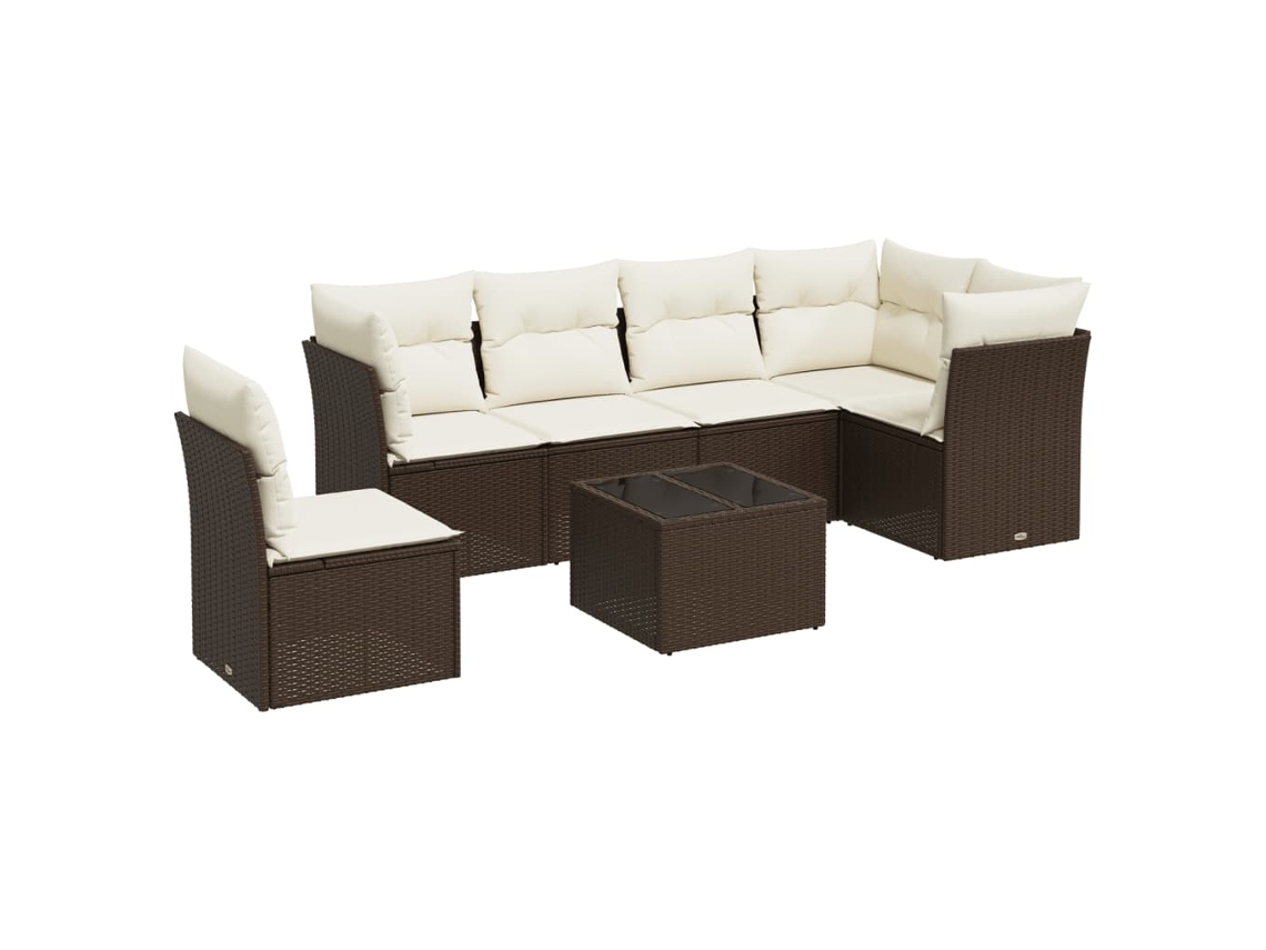 Garden Sofa Set, Garden Sofa Sets Vidaxl Marrom Rattan / Vime (n/a)