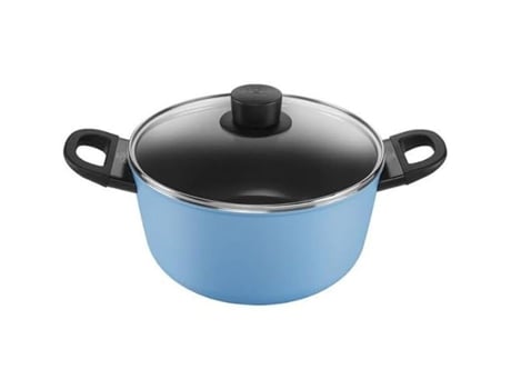 Panela BALLARINI com Tampa 24 Cm Azul Alumínio Revestimento Antiaderente Keragloss