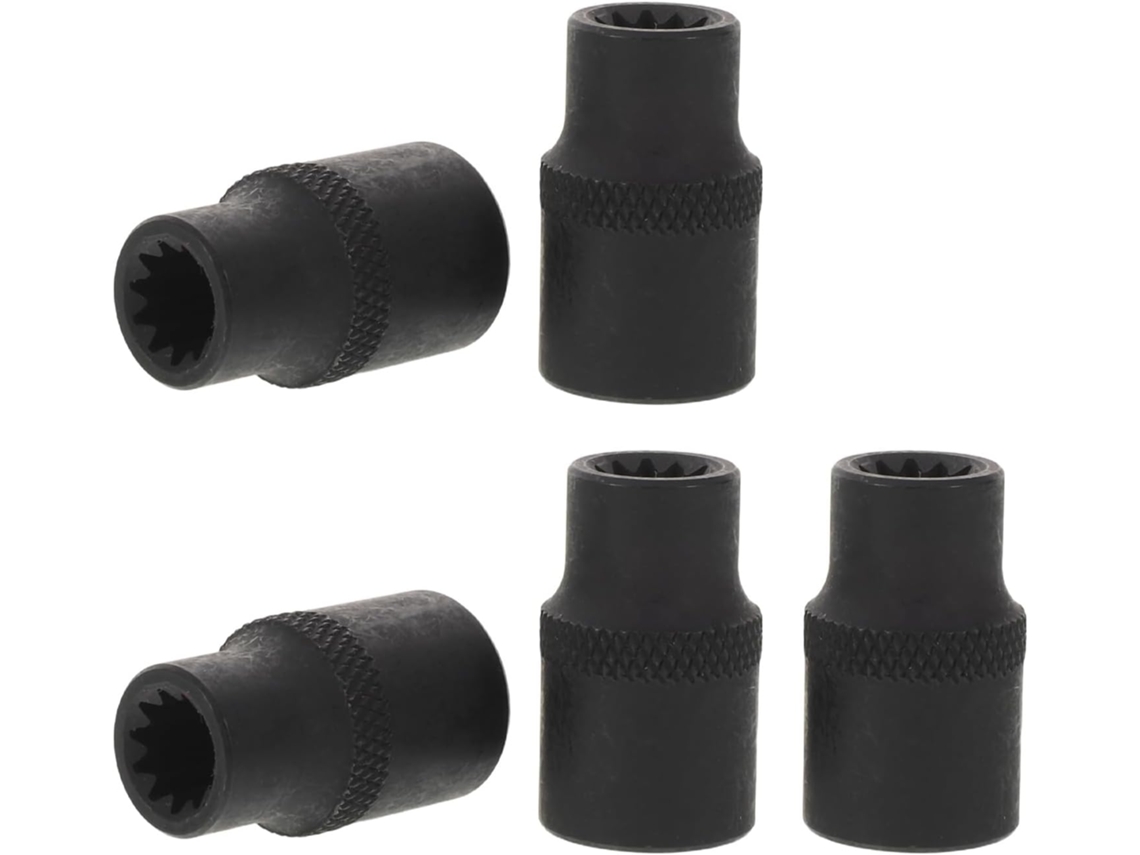 Conjunto De 5 Soquetes Extratores De Pinça De Freio Em Aço De 3/8" Com 11 Pontas Para Caminhões