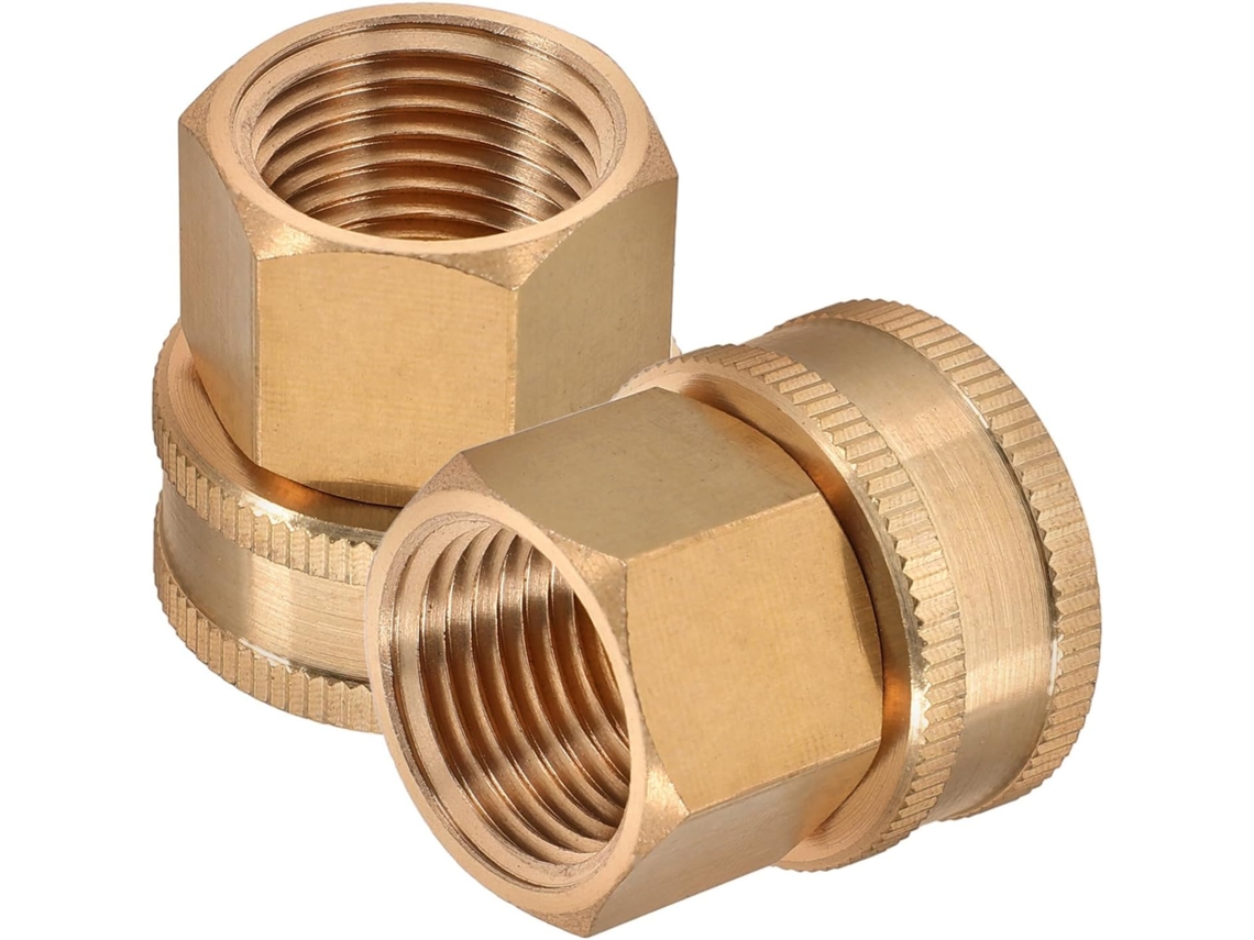Adaptador De Latão Resistente Ao Desgaste 2 Peças, 3/4" Fêmea Para