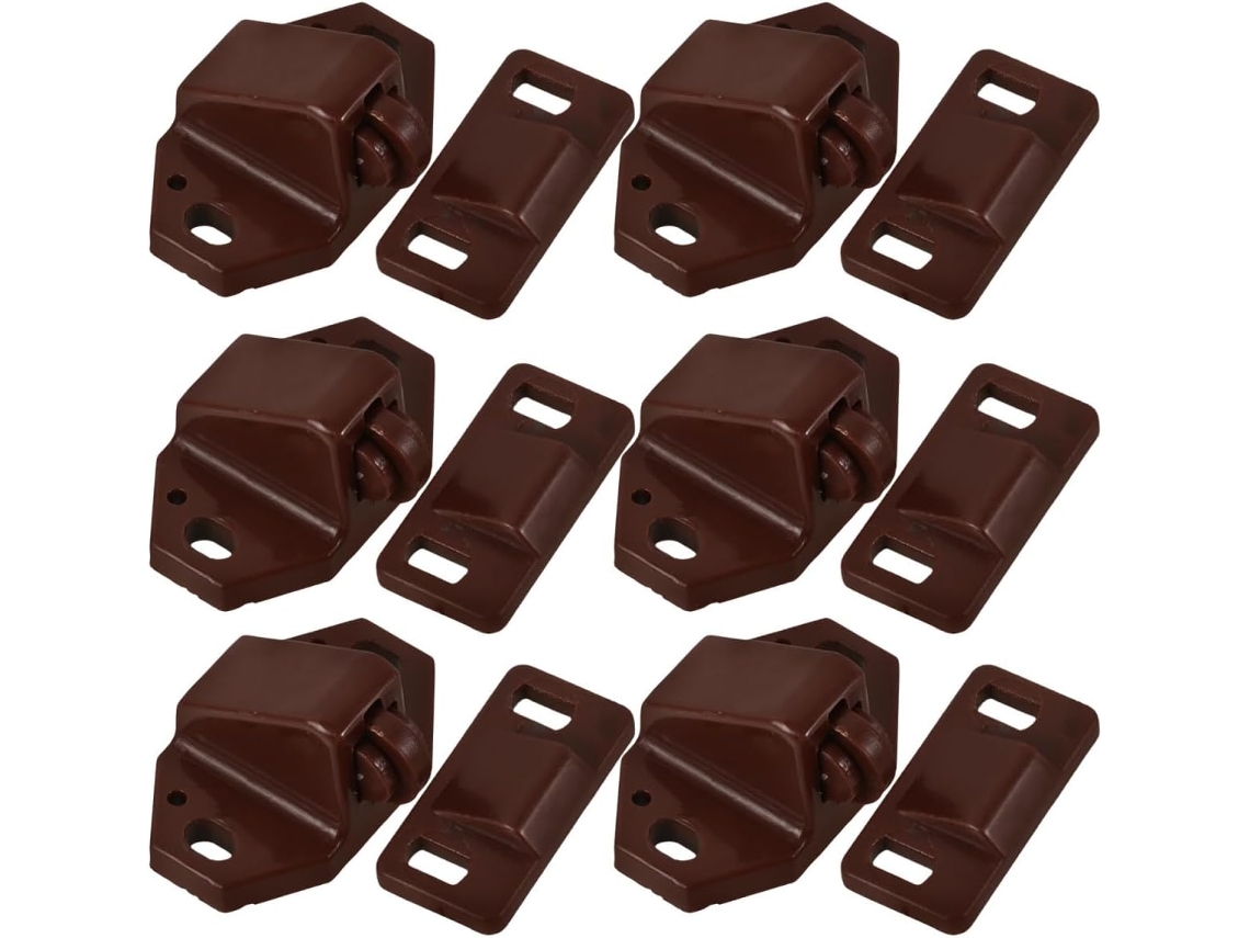 Mikikit Conjunto De 20-fechos Esfera Para Portas Armários, Em Plástico Reforçado, Com Mecanismo De Mola, Para Portas