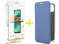 Capa e Película Apple iPhone 11 Pro Max SKYHE Flip Cover 0280 Azul