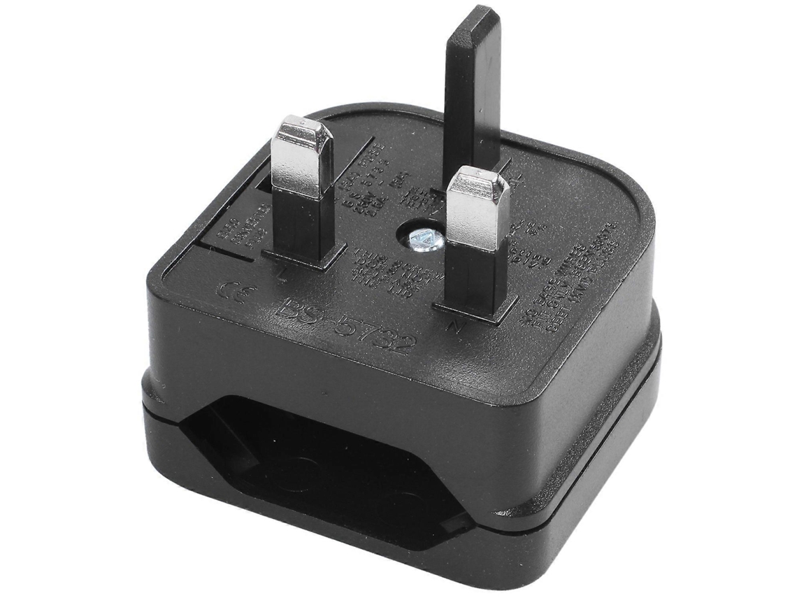 Adaptador Conversor De Tomada Euro 2 Pinos Para 3 Cjy Preto