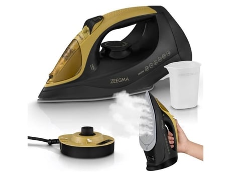 Ironee Ferro De Passar Semi Fio Jato de Vapor Horizontal e Vertical 2600 W Anti Calcário Placa Cerâmica Branca Zeegma