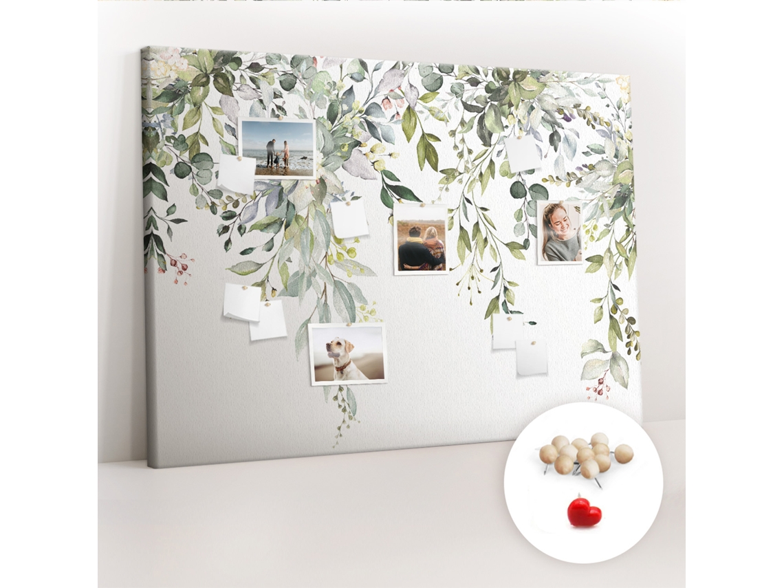 Quadro De Cortiça Com Impressão Natureza Em Flor Para A Sala De Estar Espelharte (140x100 Cm)