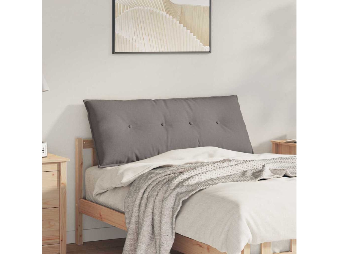 Vidaxl Travesseiro Para Costas Cinzento-acastanhado 120 X 19 X 50 Cm