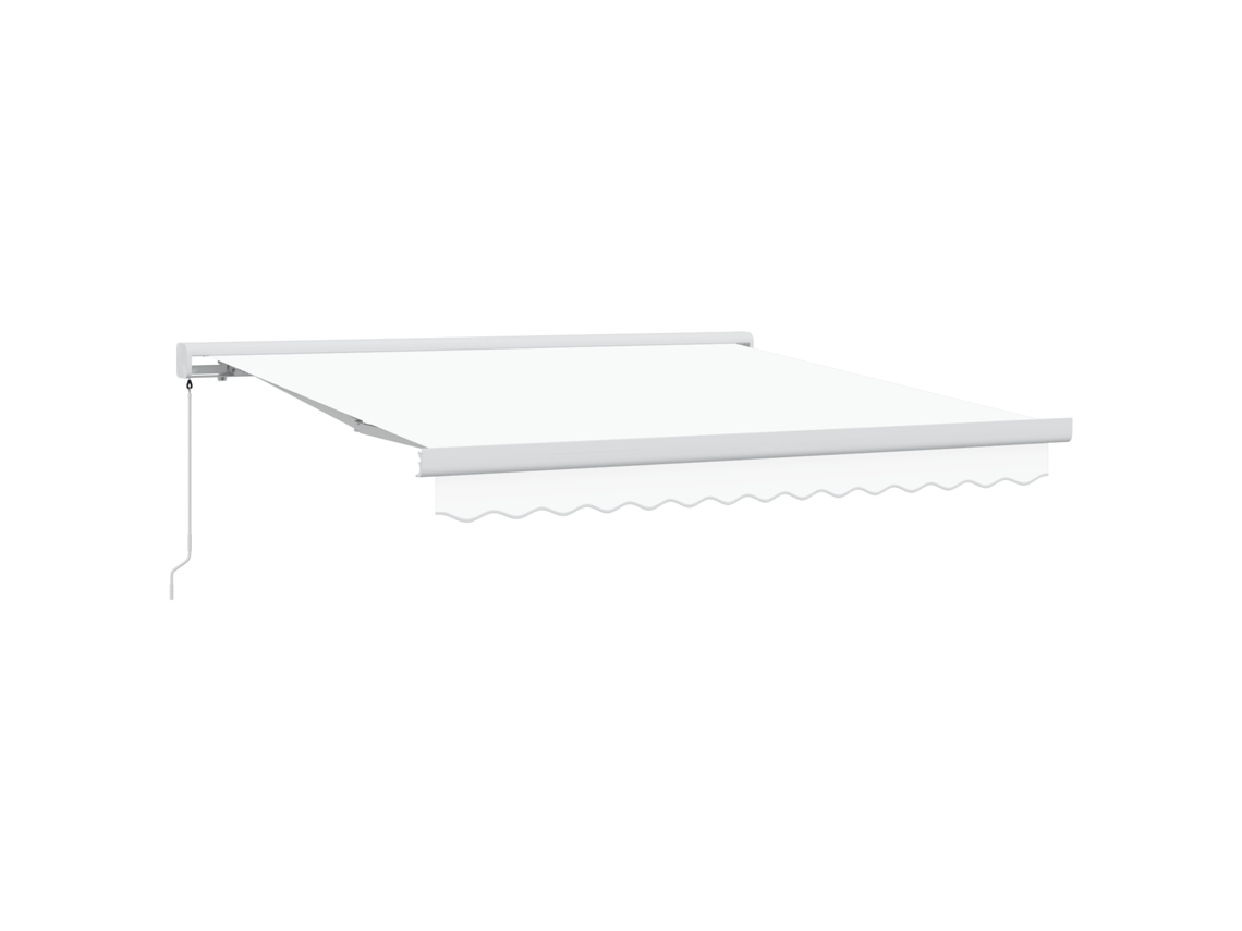 Conjunto 1 Toldo Retrátil Vidaxl Branco Lona (350 X 250 Cm)