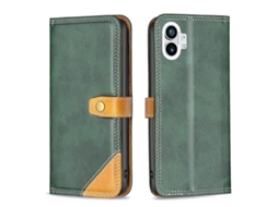 Capa De Celular Em Couro Com Costura Dupla Combinando, Na Cor 1, Da For Nothing Phone.