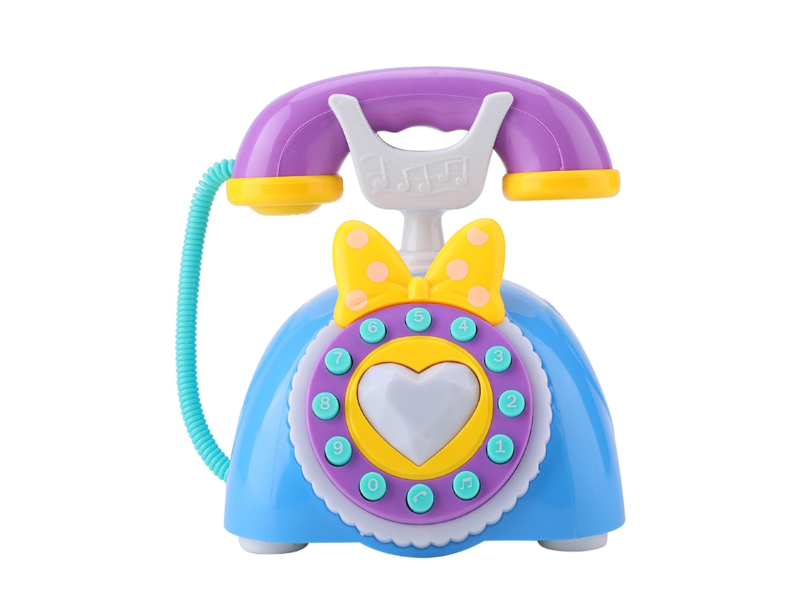Teléfono Musical Bilingüe Brinquedo Educativo Para Bebês E Crianças Jogo De Simulação Presente Azul