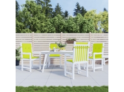 Vidaxl Almofadões Lombares P/ Cadeiras Jardim 4pcs Oxford Verde Brilh.