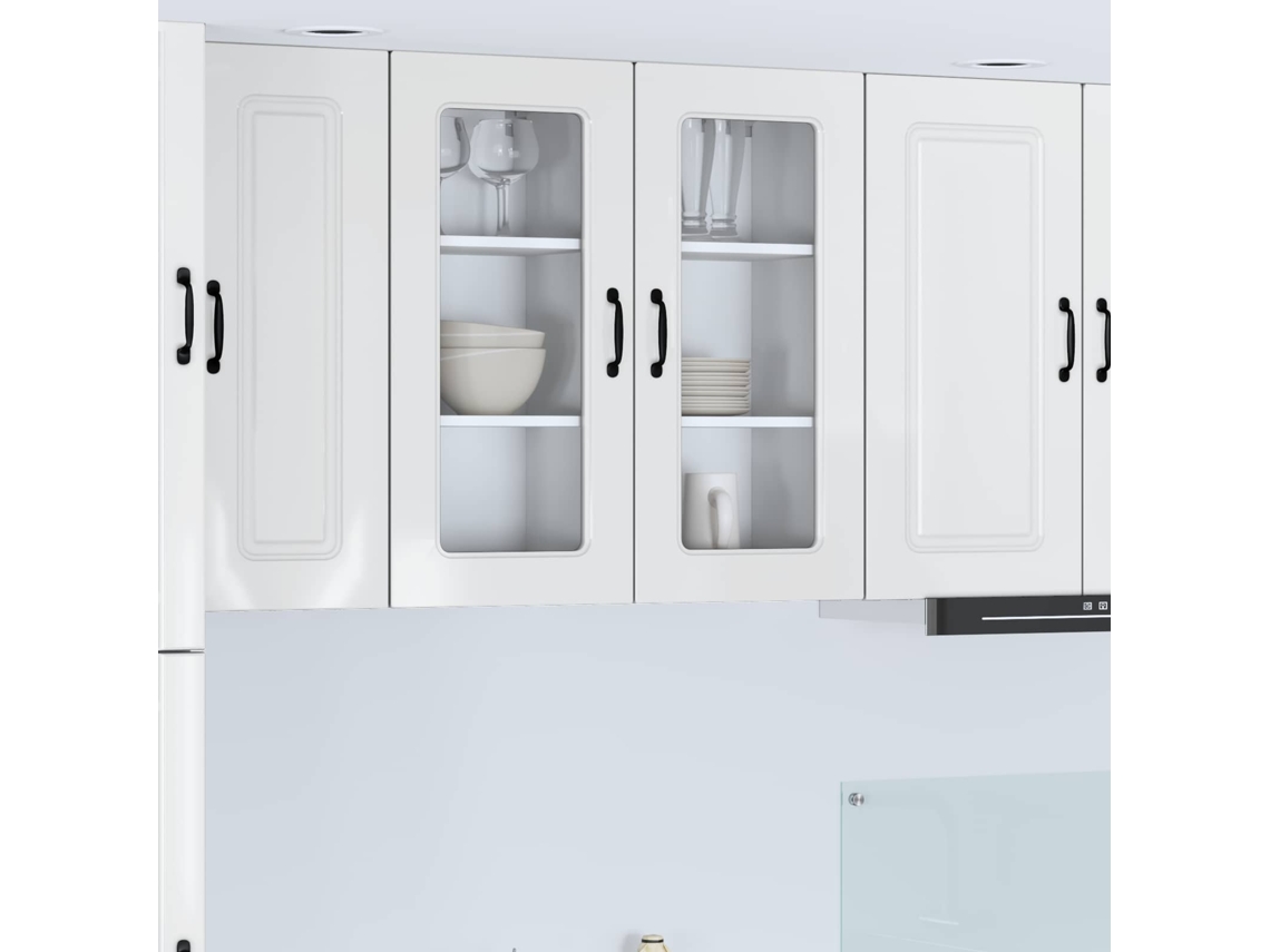 Vidaxl Painel De Lava-louça Kalmar 2 Unid. Branco Brilhante