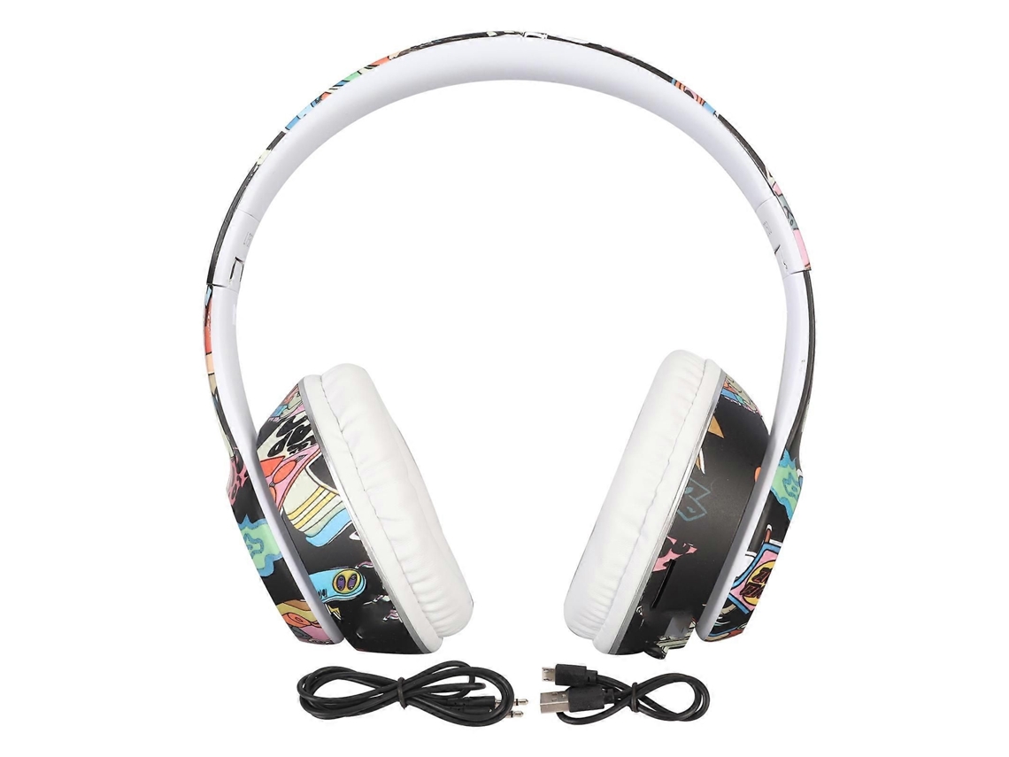 Fone de Ouvido Bluetooth HiFi Estéreo com Microfone Embutido, Suporte para Cartão e Entrada Auxiliar TAISHENGDA