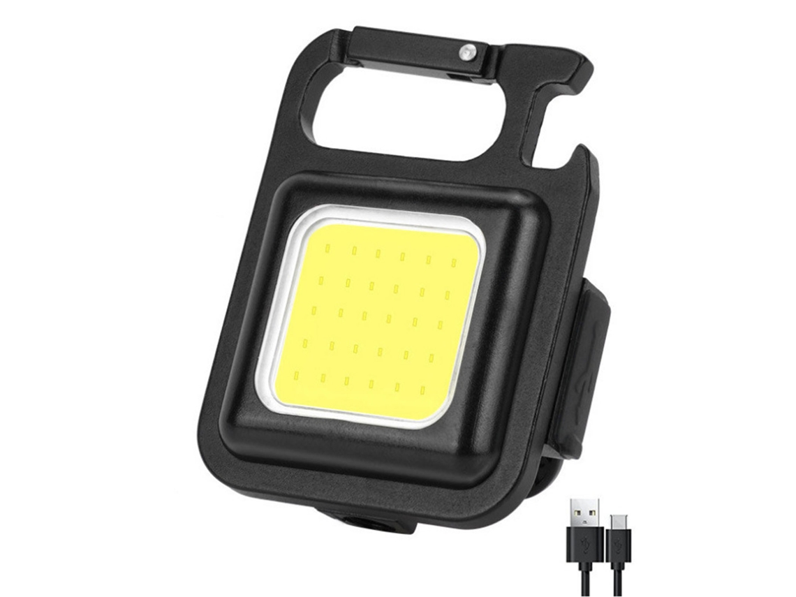 Lanterna Chaveiro Led Cob Mini Portátil Alta Luminosidade Carregamento Usb Magnética Dobrável