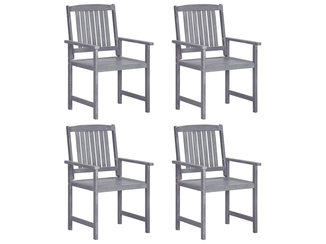 Garden Chair, Garden Chairs Vidaxl Cinzeto Madeira (n/a)