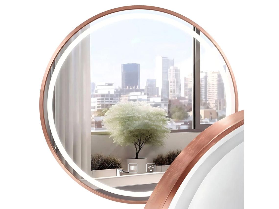 Espelho de Parede REA Led P11395 Mmj Brush Copper 60cm