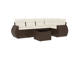 Garden Sofa Set, Garden Sofa Sets Vidaxl Marrom Rattan / Vime (n/a)