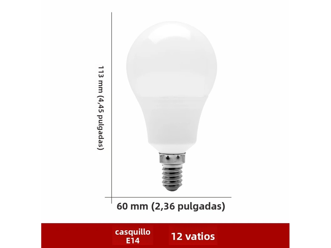 (branco Frio, 12w, Base De Rosca E14) 10 Lâmpadas Led, 220v