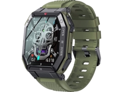 Smartwatch NISSGU Militar Desportivo de 185'' com Frequência Cardíaca Verde Militar
