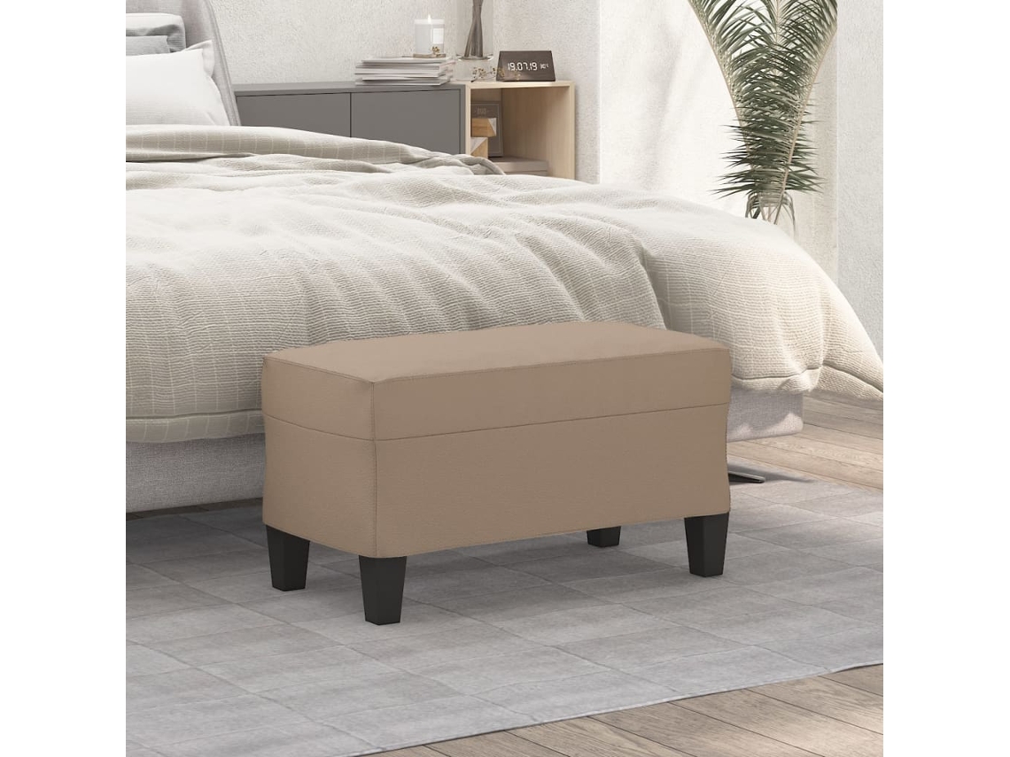 Vidaxl Banco 70x35x41 Cm Couro Artificial Cor Cappuccino