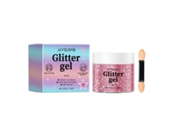 Gel Glitter Rosa para Decoração e Beleza, Brilho Intenso e Duradouro LAXISCREED