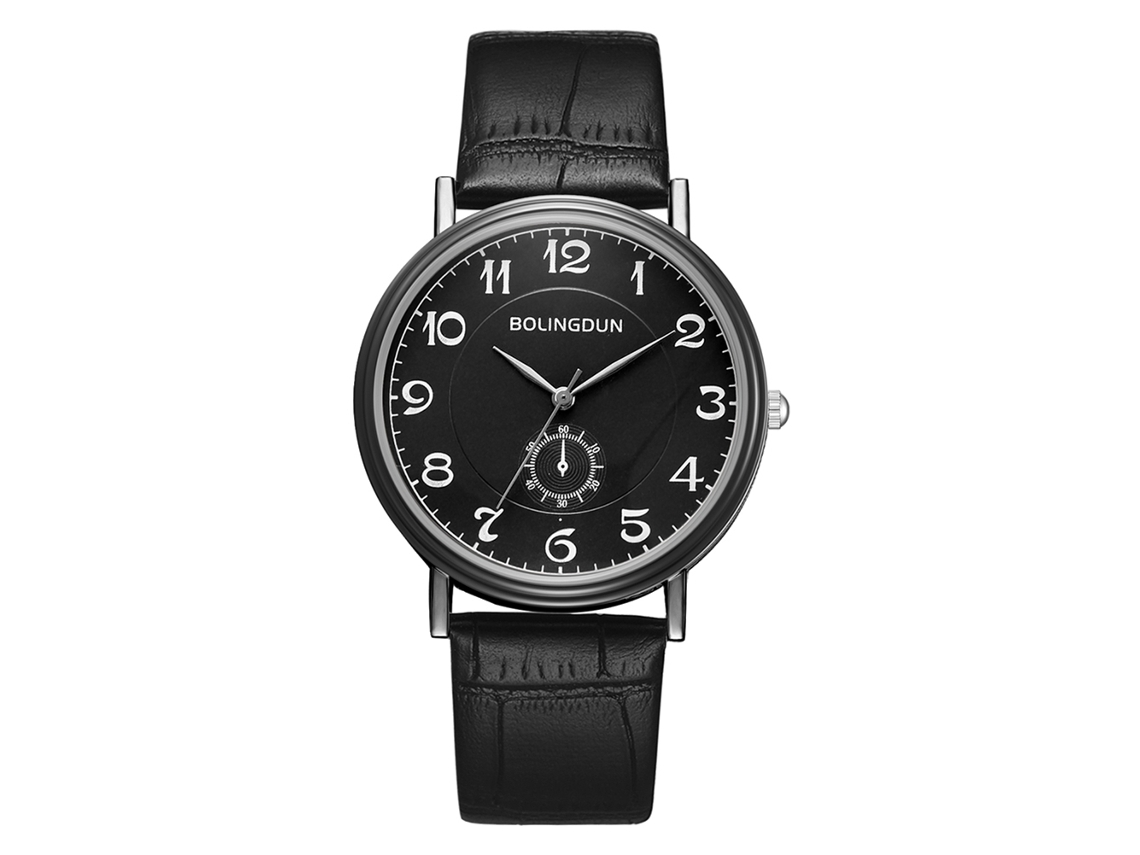 Relógio de Pulso Quartz de Moda Leisure com Pulseira de Couro e Design Elegante