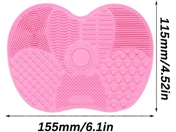 Tapete De Limpeza De Silicone Para Pincéis De Maquiagem, Ferramenta Suave E Portátil Para Lavar Pincéis De Maquiagem