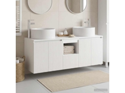 Vidaxl Conjunto De Armários Para Banheiro 3 Unid. Branco Brilhante