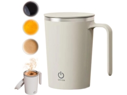 Nova Caneca De Café Magnética Automática, Caneca De Café Automática Recarregável Com Indicador De Temperatura (bege)