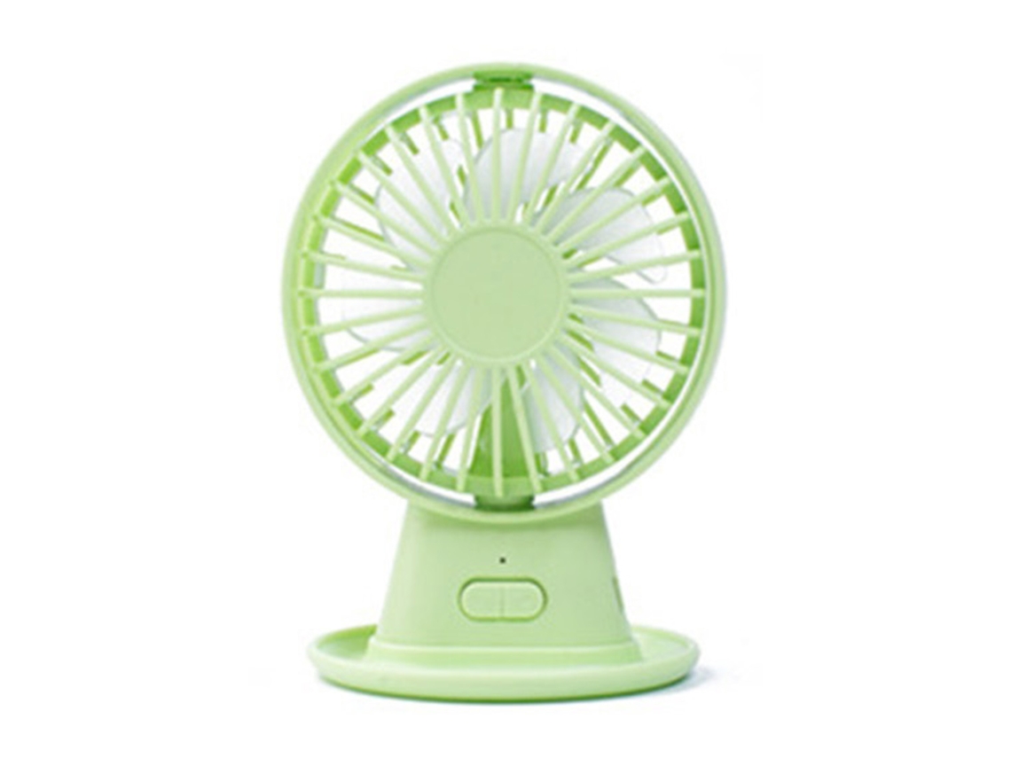 Ventilador Mini Mesa Dobrável 2 Lâminas Usb Verde 116