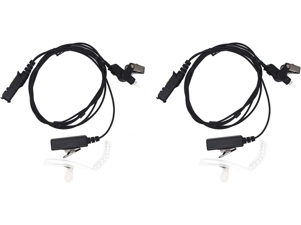 2x Fone de Ouvido Acústico com Tubo de Ar para Walkie talkie Ppt Xir P6600 P6620 SFUSHOS