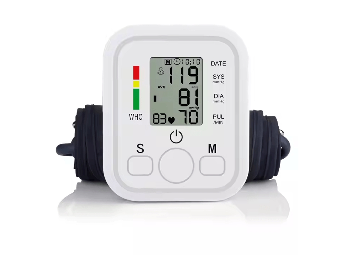 Monitor De Pressão Arterial De Braço, Digital Automático Com Tela Grande E Função De Memória