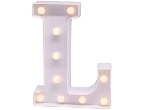Letras com Luzes Led para Decoração de Interiores VOINEE L