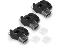 Apito De Árbitro Lurelia Pack 6 Peças Em Abs Com Cordão 120 Db Para Treino Desportivo E Emergência