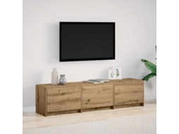 Vidaxl Rack De Tv Com Led 165 X 34 X 40 Cm Carvalho Artesanal