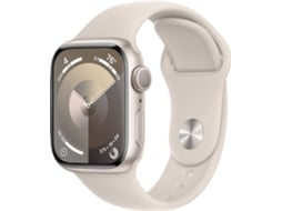 APPLE Watch Series 9 GPS 41 mm Luz das Estrelas com Bracelete Desportiva Luz das Estrelas (Tamanho: S/M)